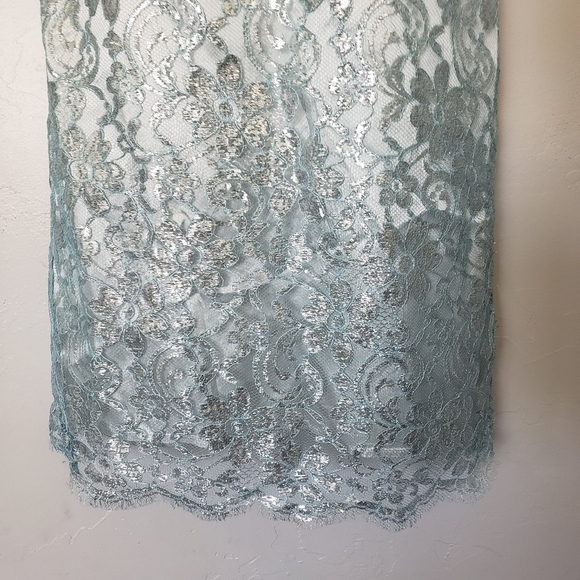 Milly Vintage Women's 4 Cinderella Blue Knee Length Dress Spaghetti Strap Girly - Picture 7 of 12